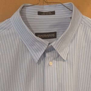 Hathaway Platinum Long Sleeve Dress Shirt S XXL